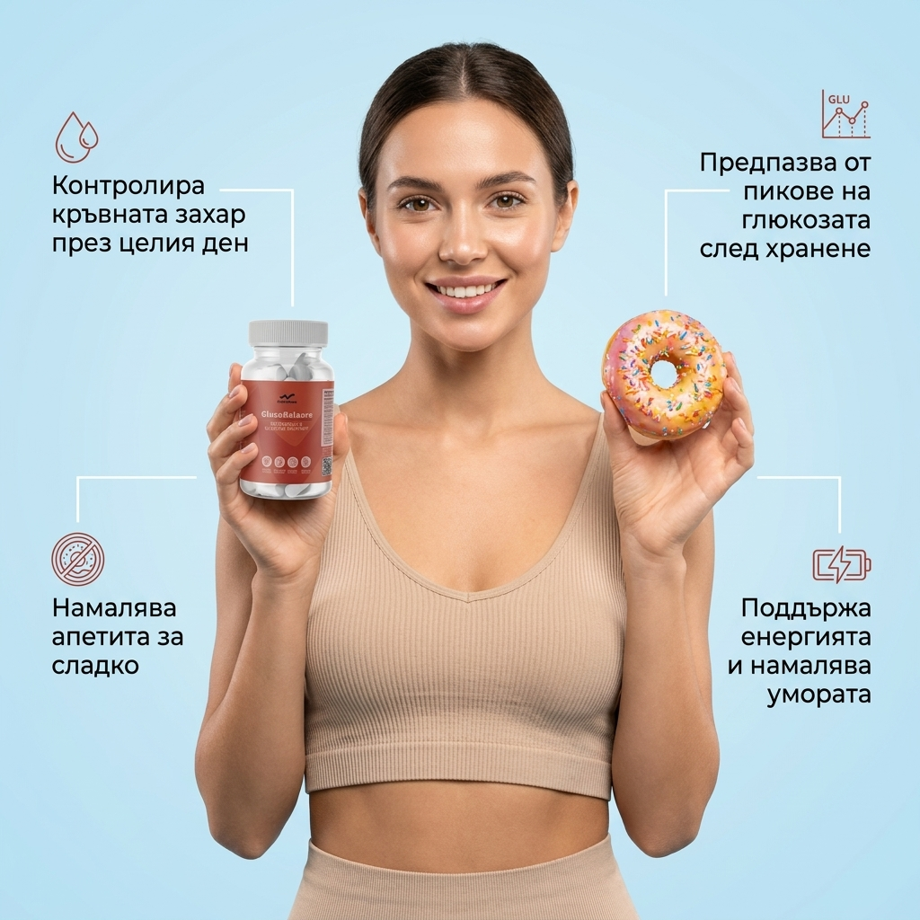 GlucoBalance - Контрол на апетита и кръвната захар - 60 капсули